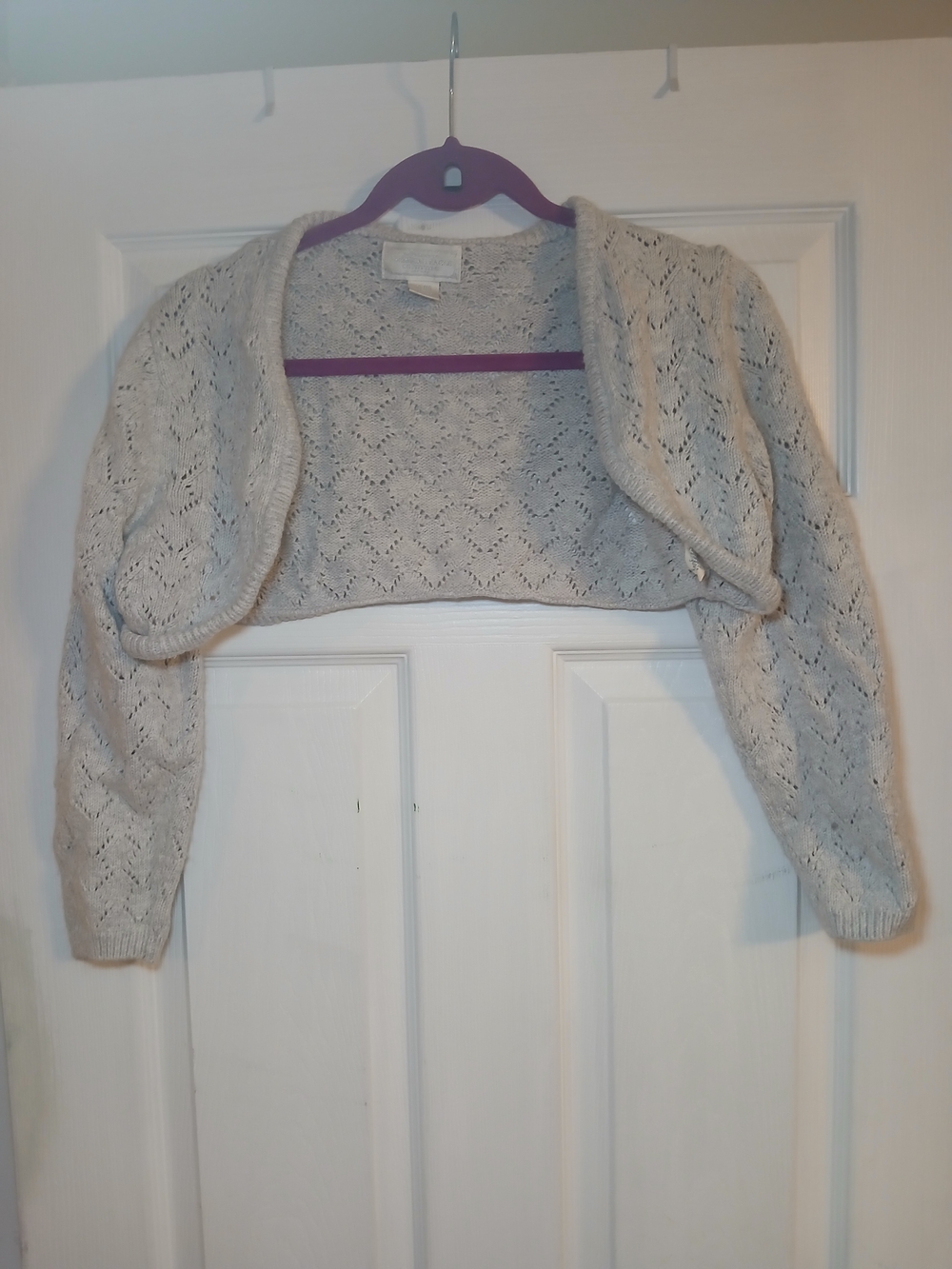 American Eagle Outfitters Light Gray Knit Bolero Shrug